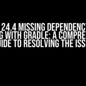 Vaadin 24.4 Missing Dependency when Building with Gradle: A Comprehensive Guide to Resolving the Issue